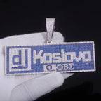 Iced Out Letter Pendant Necklace 925 Silver