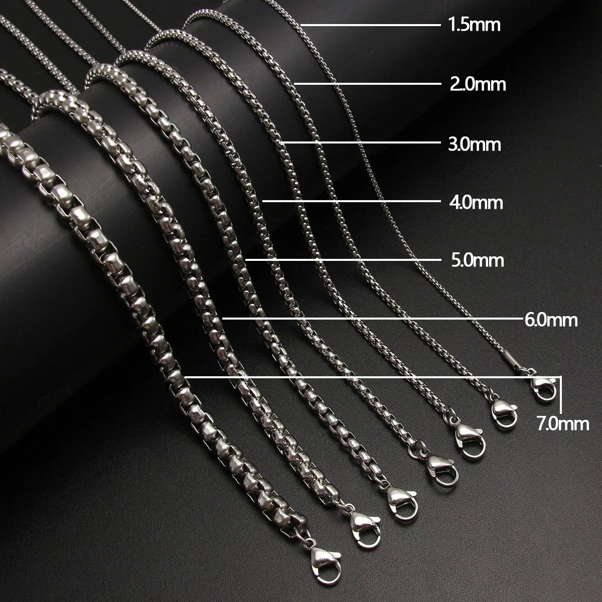 Rope Steel Pendant 304l Twist Punk 3mm-6mm