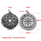 Stainless Steel Viking Norse Pendant for Necklace DIY Accessories Jewelry Making Findings Men Charm Supplies Punk Axe