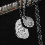 Lightning Pray Tag Pendant — Stainless Steel