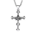 Cross Horus Eye Steel Pendant Vintage Egyptian
