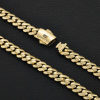 Rose Gold Cuban Chain Necklace Smooth 6/8MM