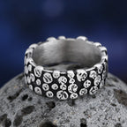 Viking Gothic Geometry Band Ring for Men — Stainless Steel