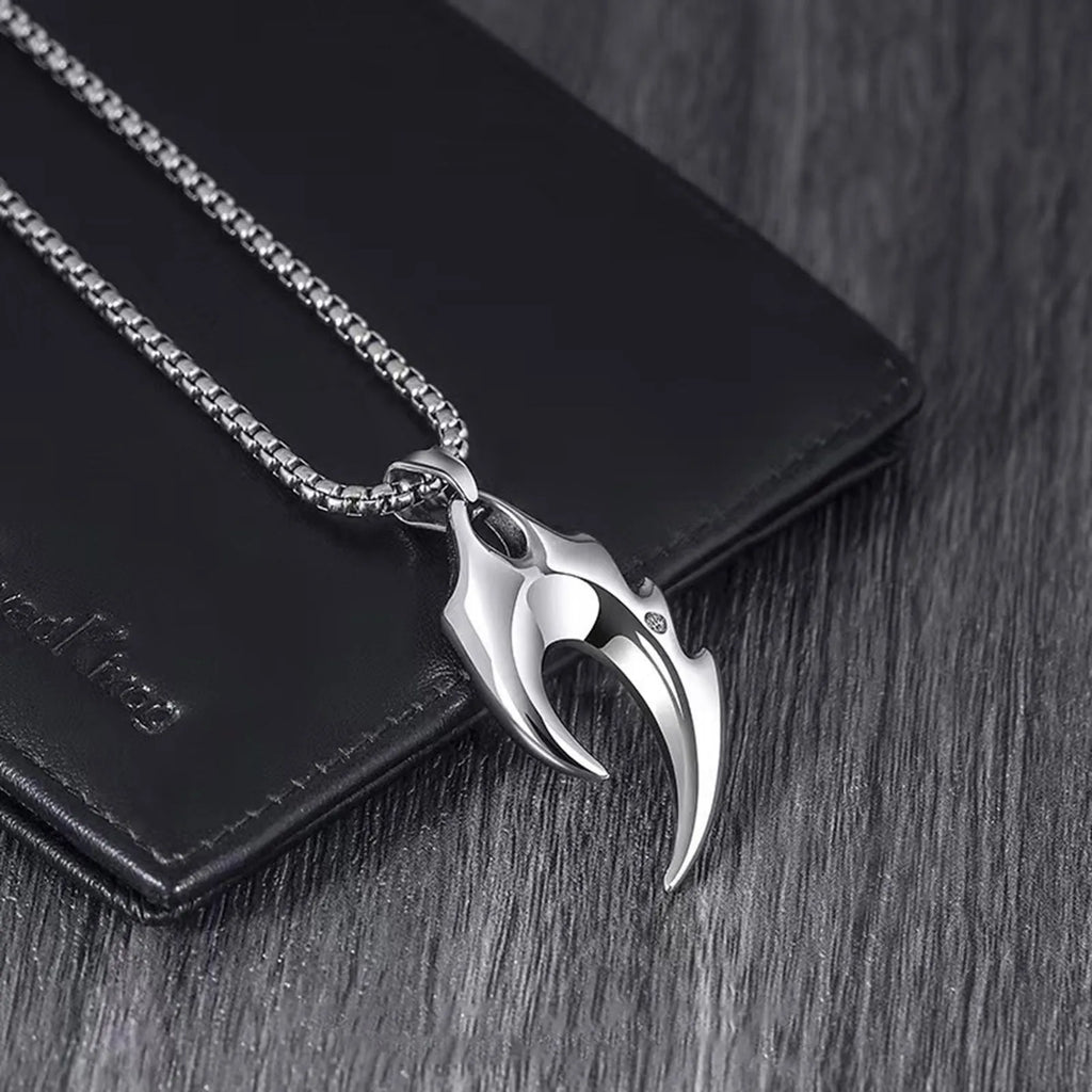 Wolf Tooth Man Necklaces Rock Punk Animal Pendant Collar Valentine's Father's Day Birthday Party Gifts Stainless Steel