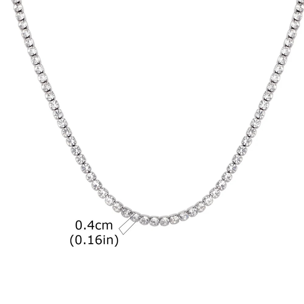 Iced Out Tennis Chain 4mm — Stainless
