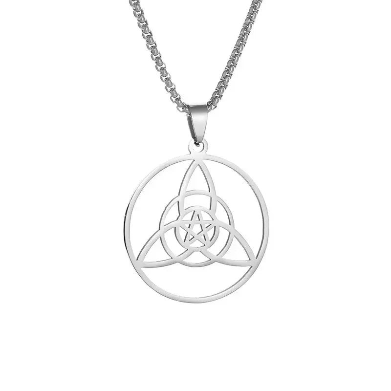 Celtic Trinity Knot Pendant Necklace — Zinc Alloy