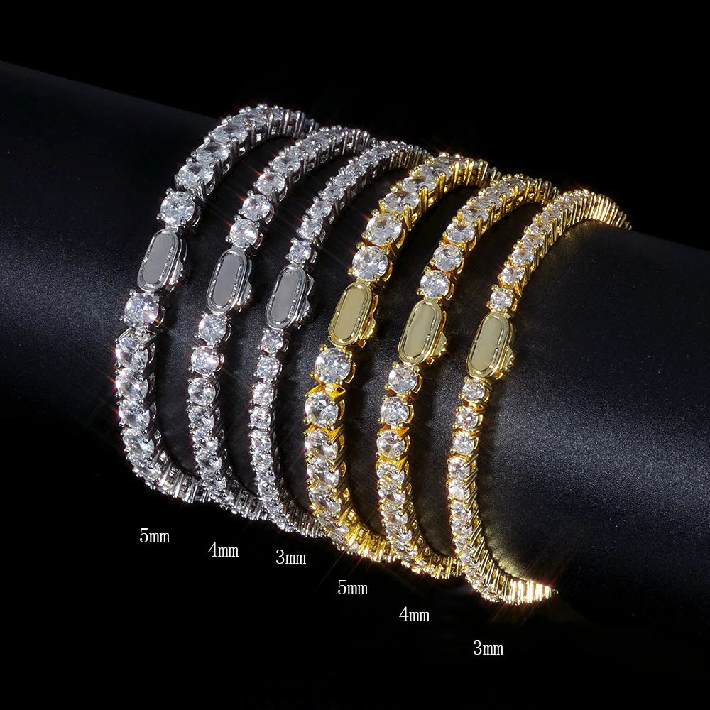 Tennis Bracelet Stainless Steel 3/4/5MM Iced Out
