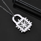 Iced Out Snowflake Pendant Necklace Stainless Steel