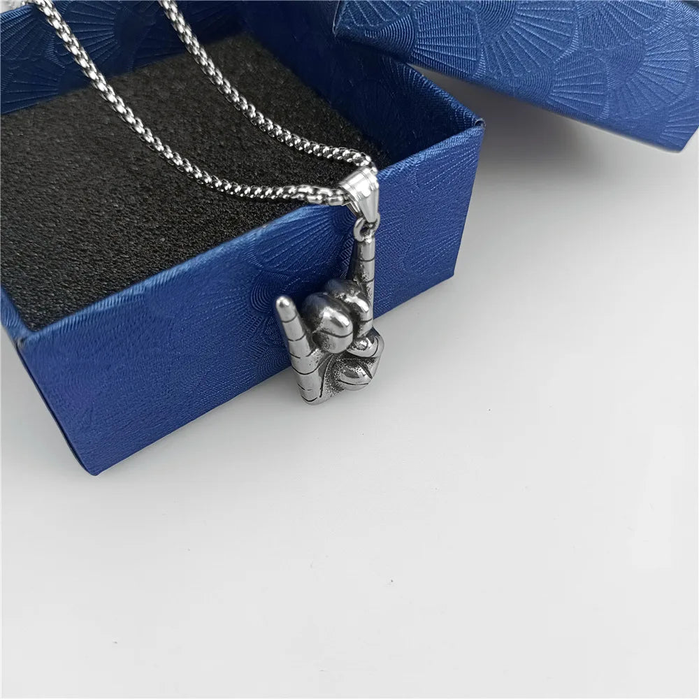 Gothic Cross Steel Pendant European American Retro