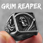 Grim Reaper Skull Ring — Stainless Steel