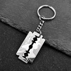 Jesus Gold Pendant Blade Razor Shape Key Keyring