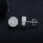 Iced Out Stud Earrings — 925 Silver