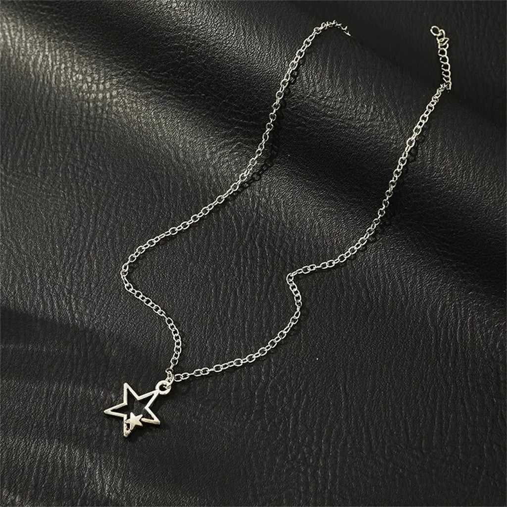 Pentagram Black Rope Necklace