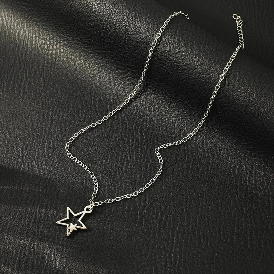 Pentagram Black Rope Necklace