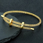2025 New Mesh Bracelet Men Women Charm Minimalist Crystal Bangle Fashion Stainless Steel Adjustable Jewelry Creative Couple Gift