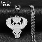 Eye of Horus Ankh Pendant — Stainless