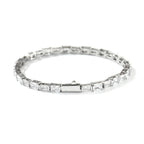 UWIN Iced Out Baguettecz Green&White CZ Tennis Bracelets for Women Bling Cubic Zirconia Chain Bracelet Fashion Jewelry for Gift