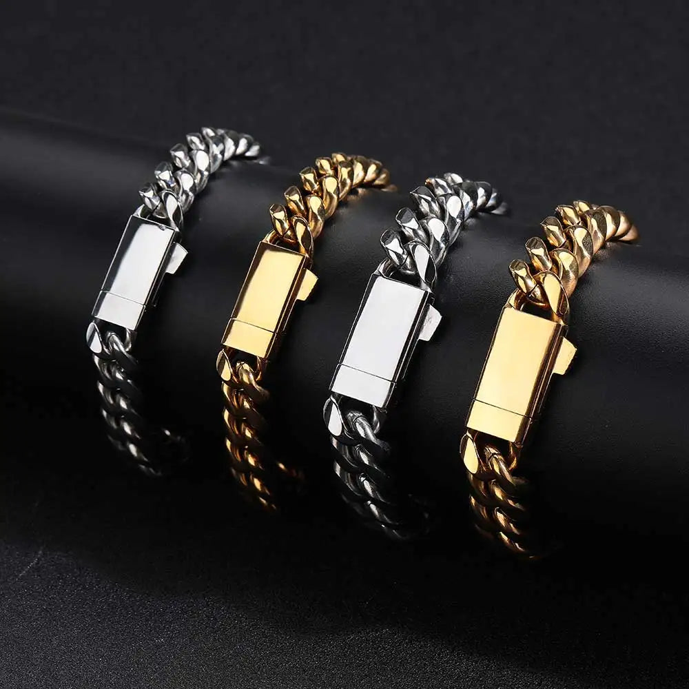 Stainless Steel Cuban Bracelet Miami Statement