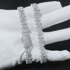 925 Silver Cross Chain Necklace Moissanite VVS