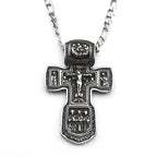 Jesus Crucifix Cross Orthodox Necklace for Women Men Stainless Steel Christian Believer Chain Necklace Vintage Charm