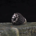 European and American Vintage Lion Ring Men's Personality Dominant INS Style Advanced Hip Hop Ring