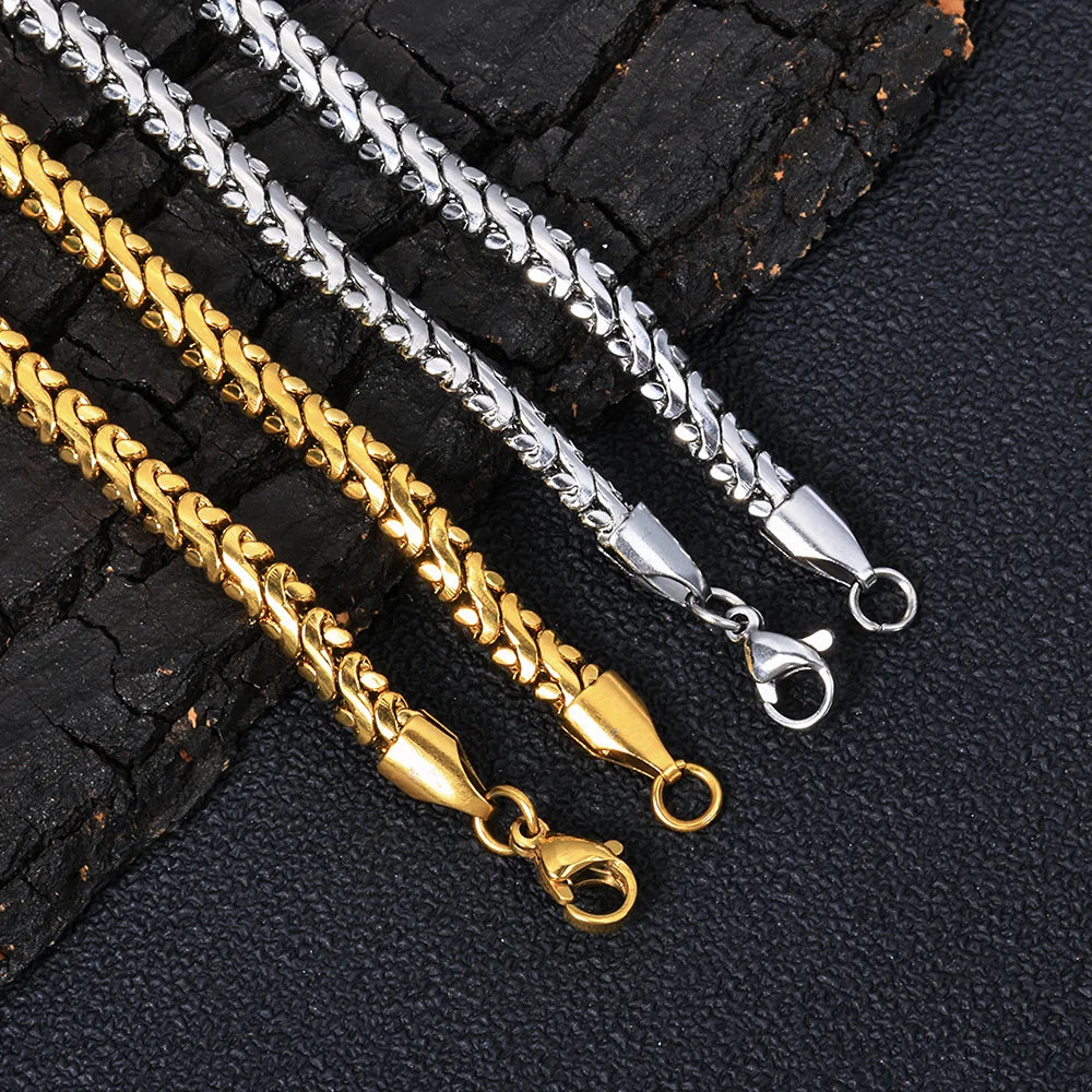 Black Cuban Chain Necklace 18K PVD 4MM