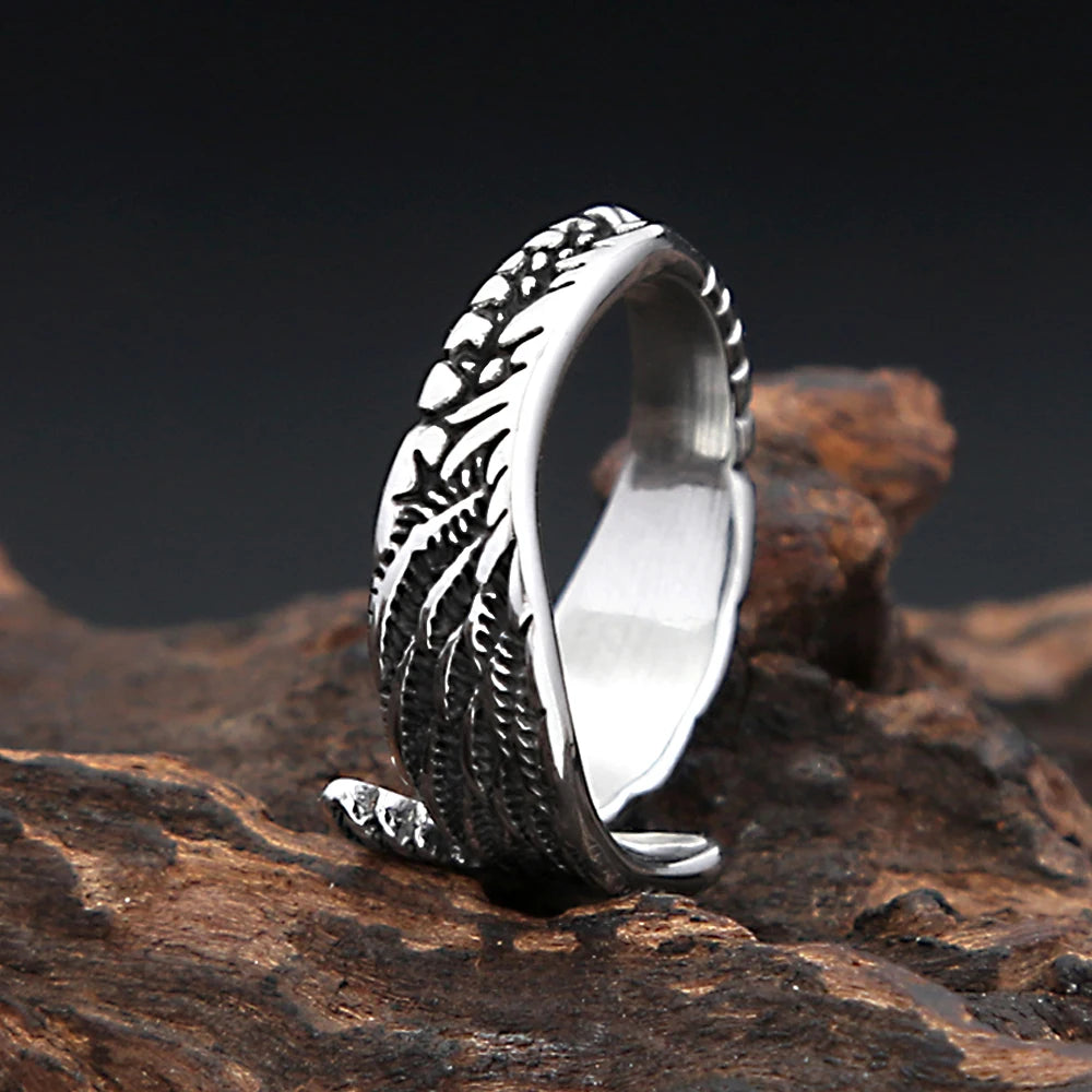 Angel Wings Ring — Stainless Steel