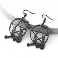 Star Baphomet Steel Earrings Goth Witchcraft Satan