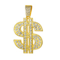 Fashion Hip Hop Dollar Pendant Necklace with 13mm Cuban Chain US Dollar Money Sign Necklaces Rap Rock Punk Jewelry For
