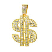 Dollar Sign Pendant — Cuban Chain — Stainless Steel