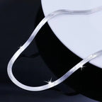 Hot 925 Sterling silver 18K Gold 4MM chain Necklace for Women Luxury Jewelry wedding gift choker Clavicle  Gift