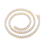 Nice Certified Moissanite Tennis Necklace 3/4/5/6mm Solid 925 Sterling Silver Diamond Tennis Necklaces for Women Man