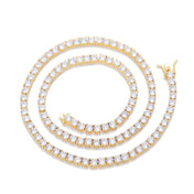 925 Sterling Silver Moissanite Tennis Necklace 3–6MM