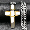 Gothic Cross Silver Pendant Punk Party Collar