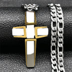 Gothic Cross Silver Pendant Punk Party Collar