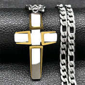Gothic Cross Silver Pendant Punk Party Collar