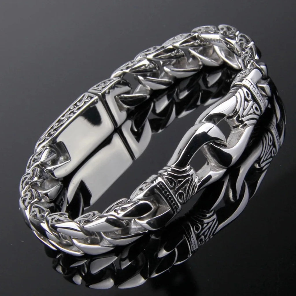 Punk Chain Bracelet for Men — Gold or Silver, Stainless Steel