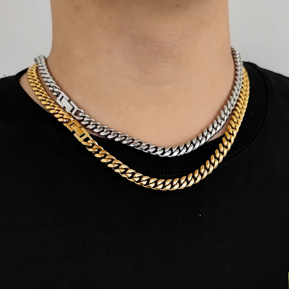 Stainless Steel Cuban Chain Necklace Miami