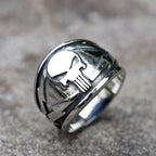 2022 NEW Men's 316L stainless-steel rings Punisher skeleton mask Vintage ring for teens FASHION Jewelry Gifts free shipping