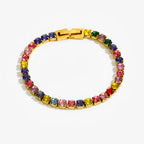 316L Stainless Steel 2025 New Fashion Waterproof Jewelry Minimalism Embed Zircon 3 Colors Charm Chain Tennis Bracelets