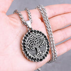 Nordic Vikings Tree of Life Odin Necklace Various Men Celtic Amulet Pendant Stainless Steel Vintage Charm Punk Jewelry