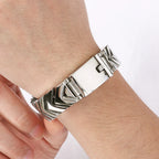 V-Shaped Snake Bone Chain Bracelet for Man High Polished 316l Stainless Steel Men's Bracelets Punk Rock Statement