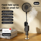 New Spray Clip Fan, 2-in-1 Hydrating and Cooling Fan, Portable USB Rechargeable Mini Handheld Cooling Spray Fan