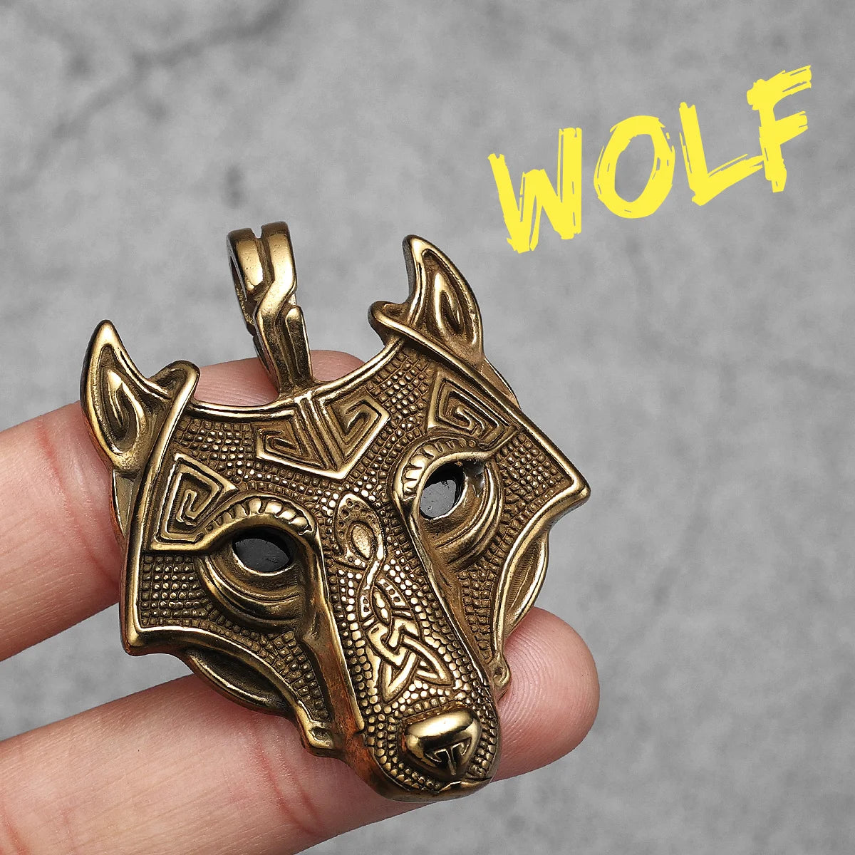 Viking Wolf Pendant Necklace — Stainless Steel