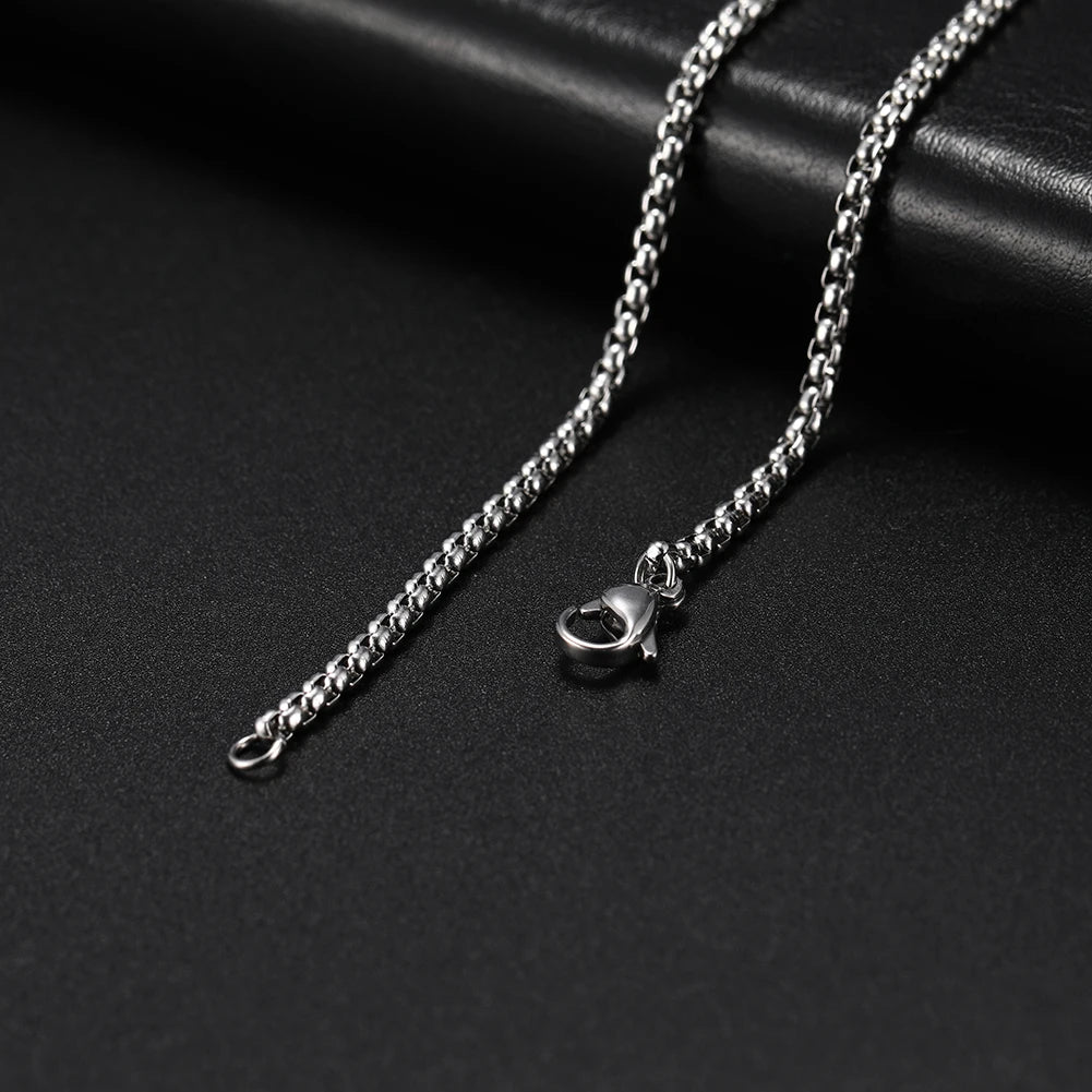 My Shape Basic Cuban Chain Necklaces for Men Chains Punk Figaro Box Curb Chain Chokers Lobster Clasp Fashion Male