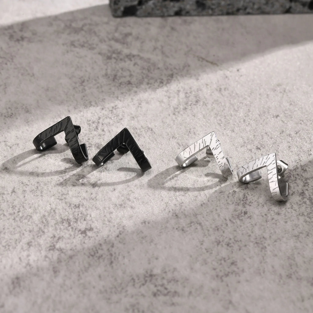 Triangle Stud Earrings — Stainless Steel