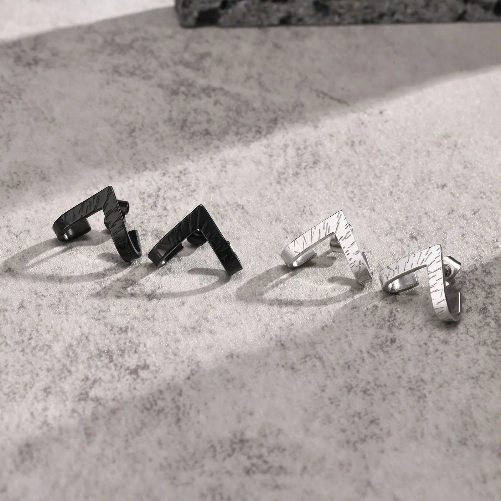 Triangle Stud Earrings — Stainless Steel