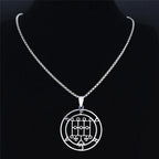 Satan Seal Silver Chain Necklace — Stainless Steel