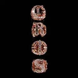 Moissanite Ring Custom Iced Out Name Ring Full Paved VVS Moissanite Hip Hop Personalized Letter Ring for Men Women