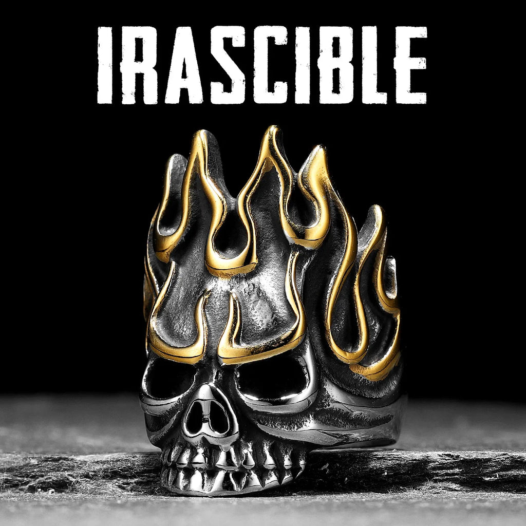 Skull Fire God Ring Stainless Steel